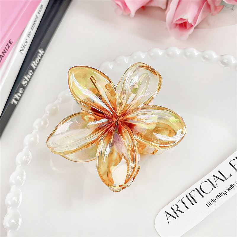 Internet Celebrity Plumeria Rubra Barrettes Advanced Sense
